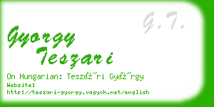 gyorgy teszari business card